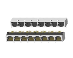 RJ45 5921 ; 1x8 ports ; Without LED ; With metal shield(EMI Fingers) . PCB Retaining Post: hollow(Type B）