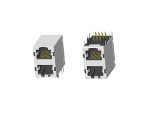 RJ45 5921 ; 2X1 ports ; Without LED ; With metal shield（EMI Fingers） . PCB Retaining Post: hollow(Type B）