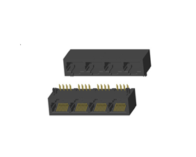 RJ45 5921 ; 1X4 ports ; Without LED ; Without metal shield . PCB Retaining Post: hollow(Type B）